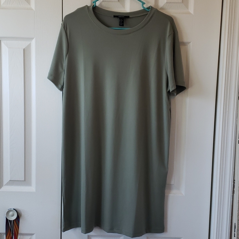 Sage Green T-shirt Dress XL